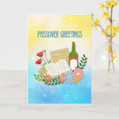 Spring Floral Passover Greetings Card (Yellow Flower)