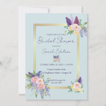 Spring Floral Pastel Bridal Shower Invitation