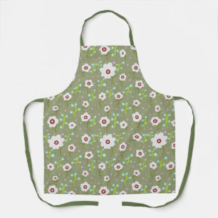 Spring Floral Pattern Apron