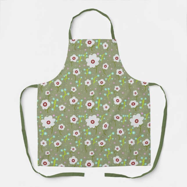 Spring Floral Pattern Apron (Front)