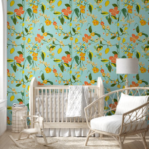 Spring Floral Pattern Wallpaper