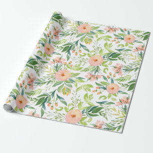 Spring Floral Pattern Wrapping Paper