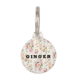 Spring Floral   Personalised Pet Tag