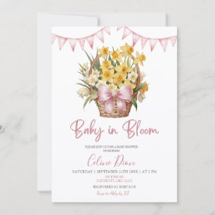 Spring Floral Pink Coquette Baby Shower Invitation