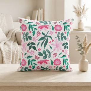Spring Floral Pink Cushion 16"x16" - Summer Season