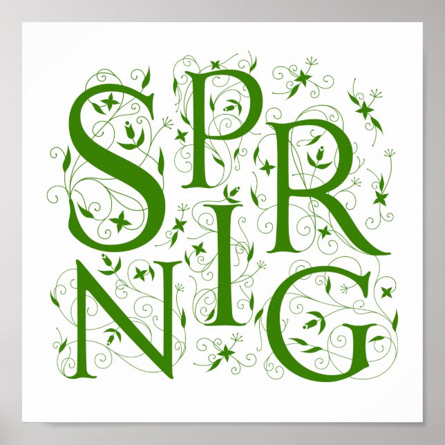 Spring floral poster (Front)