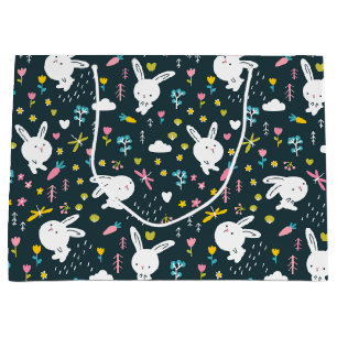 Spring Floral Rabbits Gift Bag
