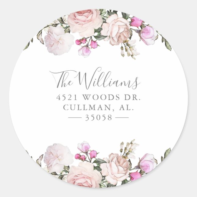 Spring Floral Return Address Label Seal (Front)