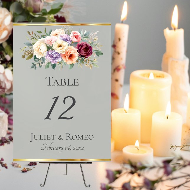 Spring Floral & Ribbon - Sage Table Number (Creator Uploaded)
