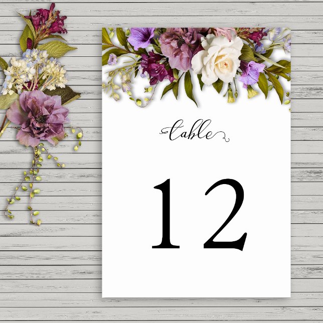 Spring Floral Rustic Wedding Table Number (Creator Uploaded)