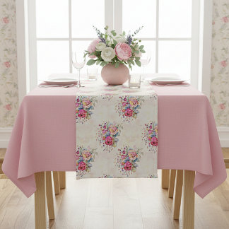 Spring floral  short table runner