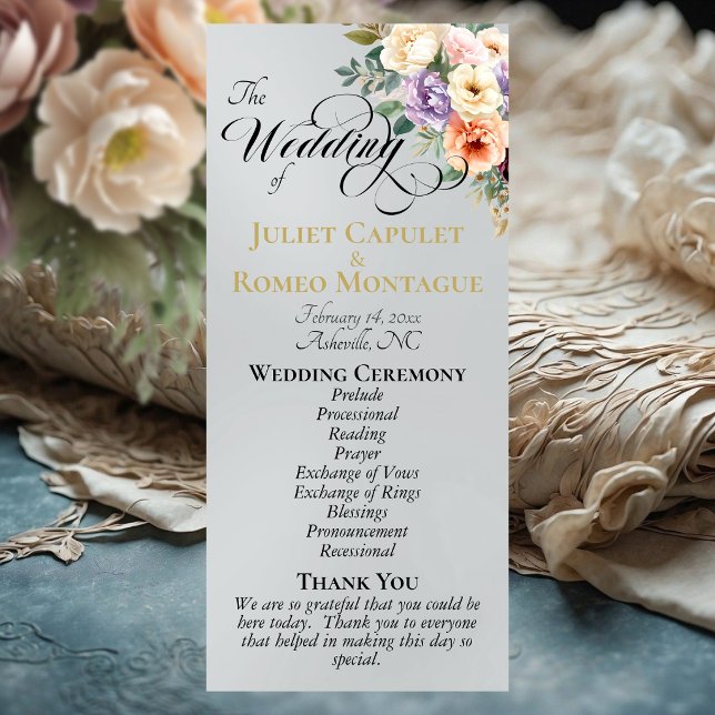 Spring Floral - Silver Wedding Program (Creator Uploaded)