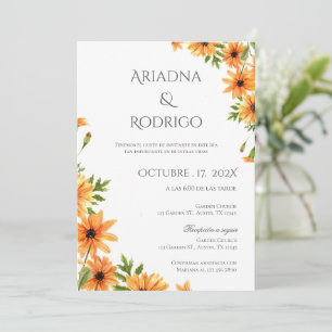 Spring Floral Spanish Wedding Invitation