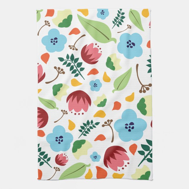 Spring Floral  Tea Towel (Vertical)