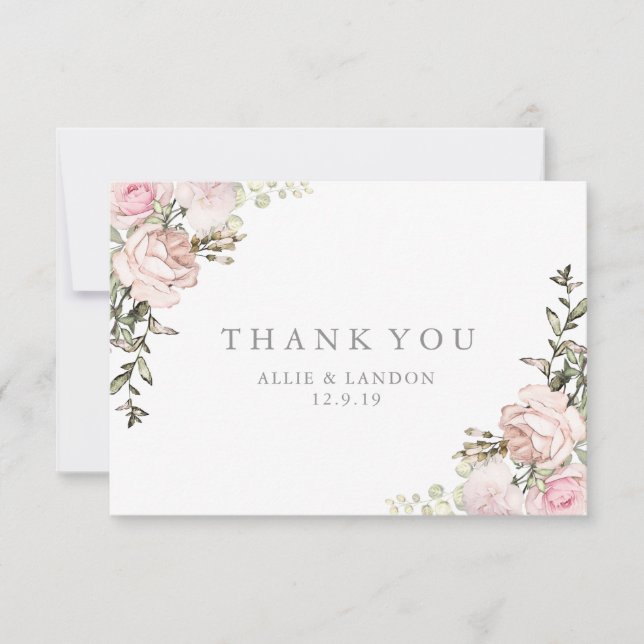 Spring Floral Thank You Card (Front)