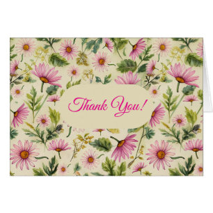 Spring Floral Thank You Card