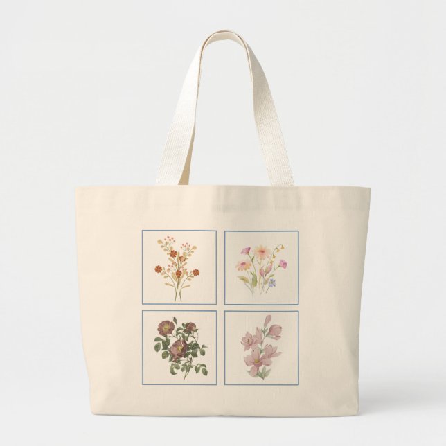 Spring Floral Tote Bag (Front)