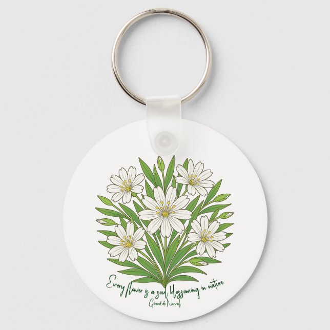Spring floral vibes key ring (Front)