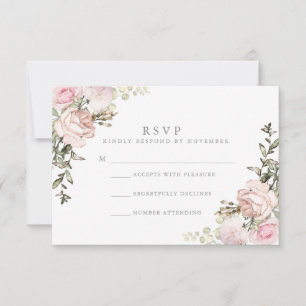 Spring Floral Watercolor RSVP Card