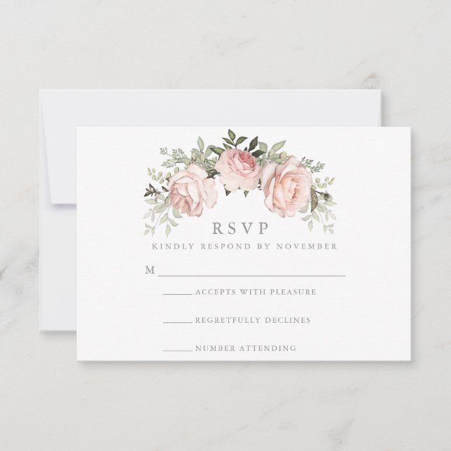 Spring Floral Watercolor RSVP Card (Front)