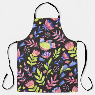 Spring Floral: Watercolor Seamless Pattern Apron