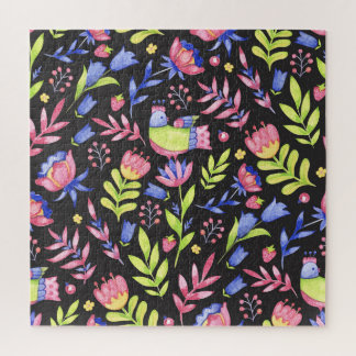 Spring Floral: Watercolor Seamless Pattern Jigsaw Puzzle