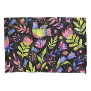 Spring Floral: Watercolor Seamless Pattern Pillowcase