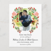 Spring Floral Watercolor Wreath Custom Photo