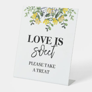 Spring Floral Wedding Dessert Sign