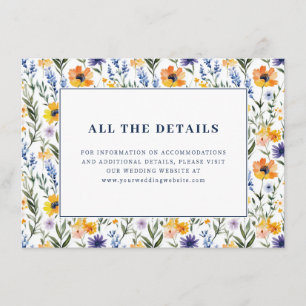 Spring Floral Wedding Enclosure Card