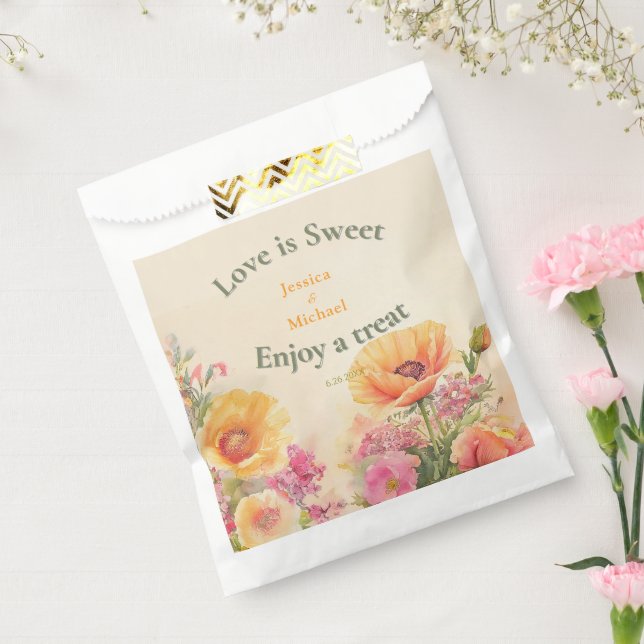 Spring Floral Wedding  Favour Bag (Sealed)