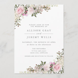 Spring Floral Wedding Invitation
