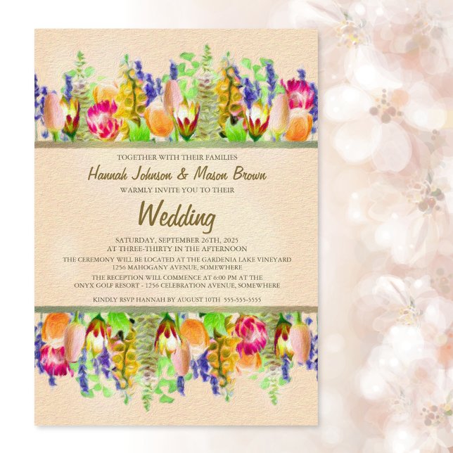 Spring Floral Wedding Invitation (Creator Uploaded)
