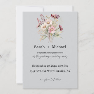 Spring Floral Wedding Invitation