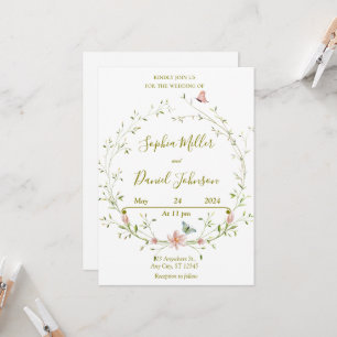 Spring Floral Wedding Invitation