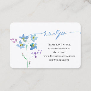 Spring Floral Wedding Website RSVP Business Card