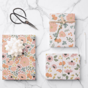 Spring Floral Wrapping Paper Sheet