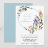 Spring Floral Wreath and Easter Themed Baby Shower
