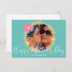 Spring Floral Wreath Happy Mother's Day Card