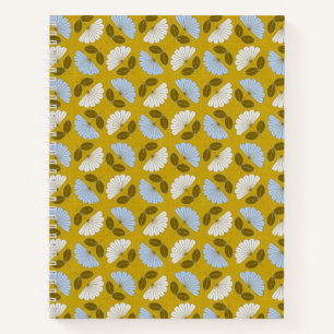 Spring floral - yellow, blue & white notebook