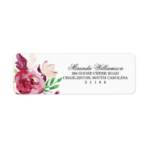 Spring Florals Return Address Label