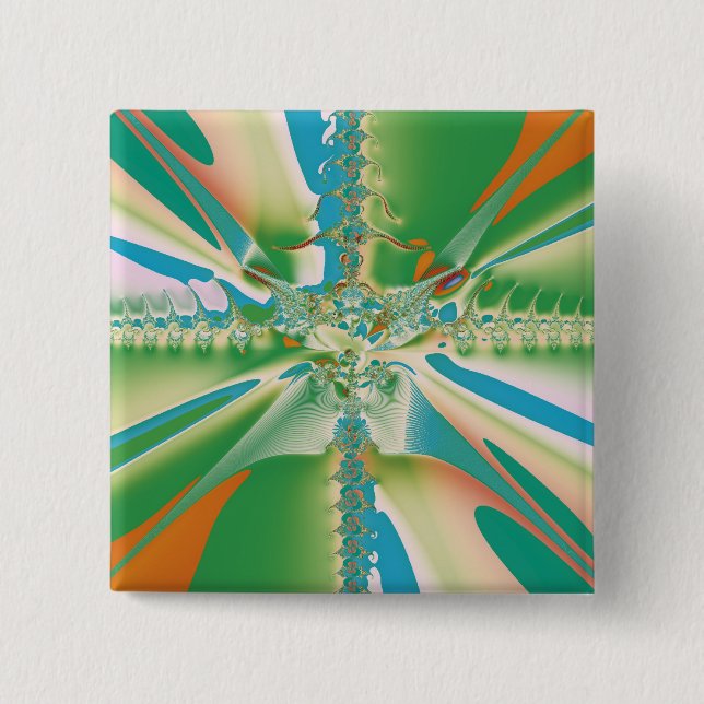 Spring Flower 15 Cm Square Badge (Front)