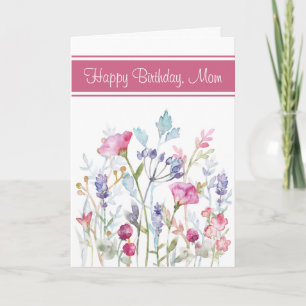 Spring Flower Berries Leave Flora Mum Birthday Card