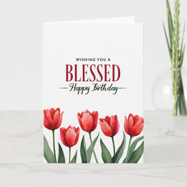 Spring Flower Birthday Card (Front)