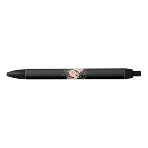 spring flower black ink pen
