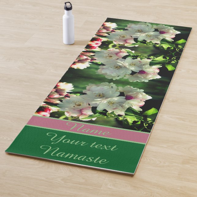 Spring Flower Blossoms Personalised Yoga Mat (In Situ)