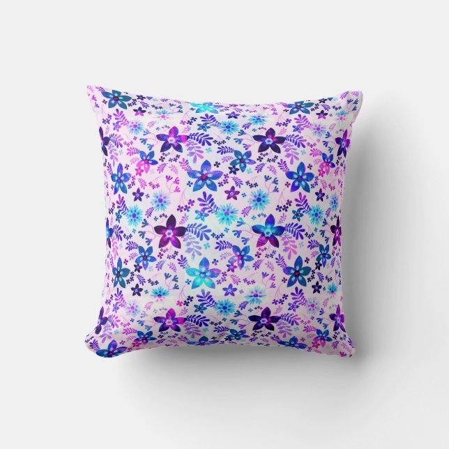 Spring Flower Bouquet - Edelweiss Flower Geometric Cushion (Front)