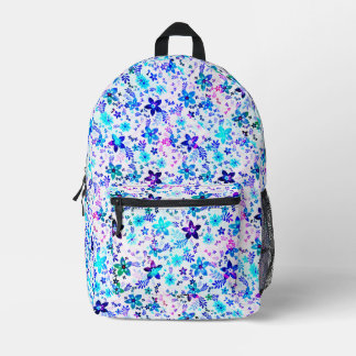 Spring Flower Bouquet - Edelweiss Flower Geometric Printed Backpack