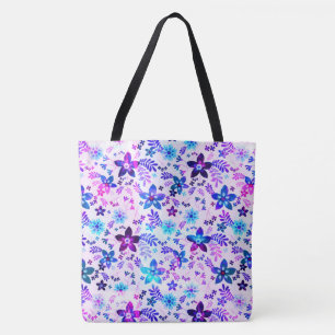 Spring Flower Bouquet - Edelweiss Flower Geometric Tote Bag