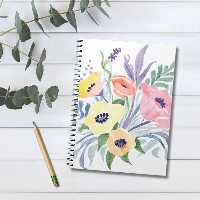 Spring Flower Bouquet | Pretty Floral Watercolor Notebook (Creator Uploaded)
